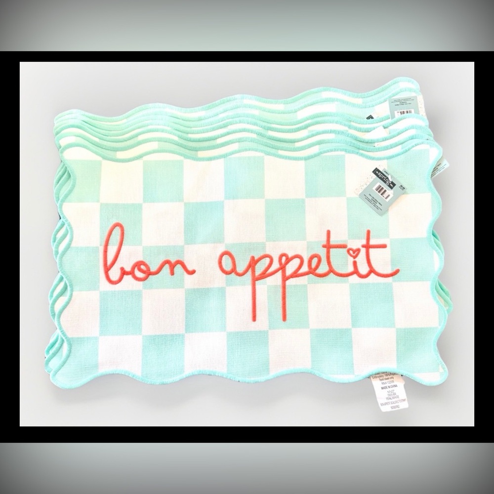 The Spring Shop Bon Appetit Placemats Set of 7  New!! Hobby Lobby